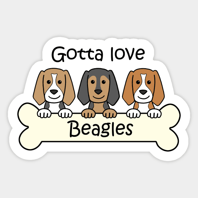 Gotta Love Beagles Sticker by AnitaValle